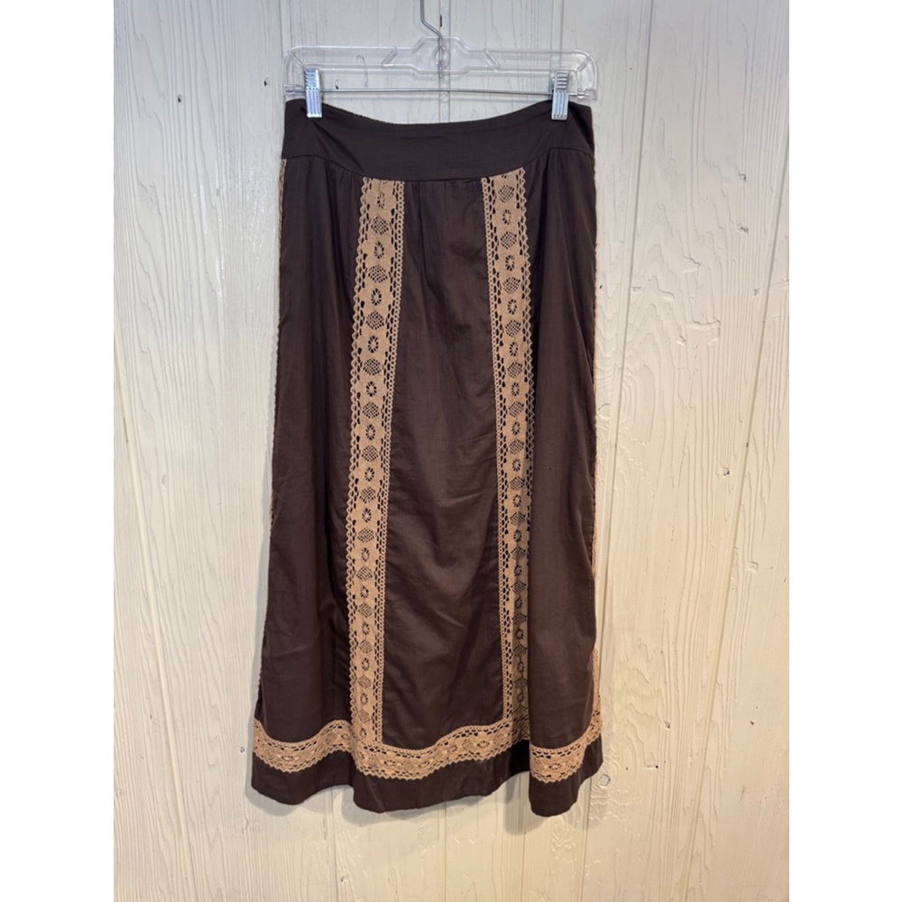 Solitaire Los Angeles Skirt Size S Brown - Picture 1 of 10